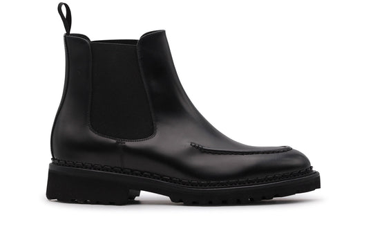 Polacchino in pelle e suola carrarmato