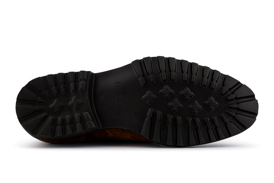 Doppelte Schnalle aus tabakfarbenem Wildleder