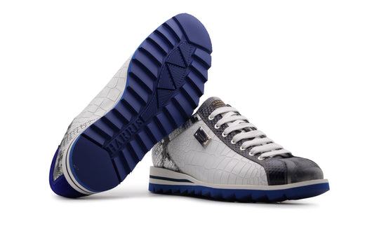 Zapatillas Crocodrillo Effect y cuero Python