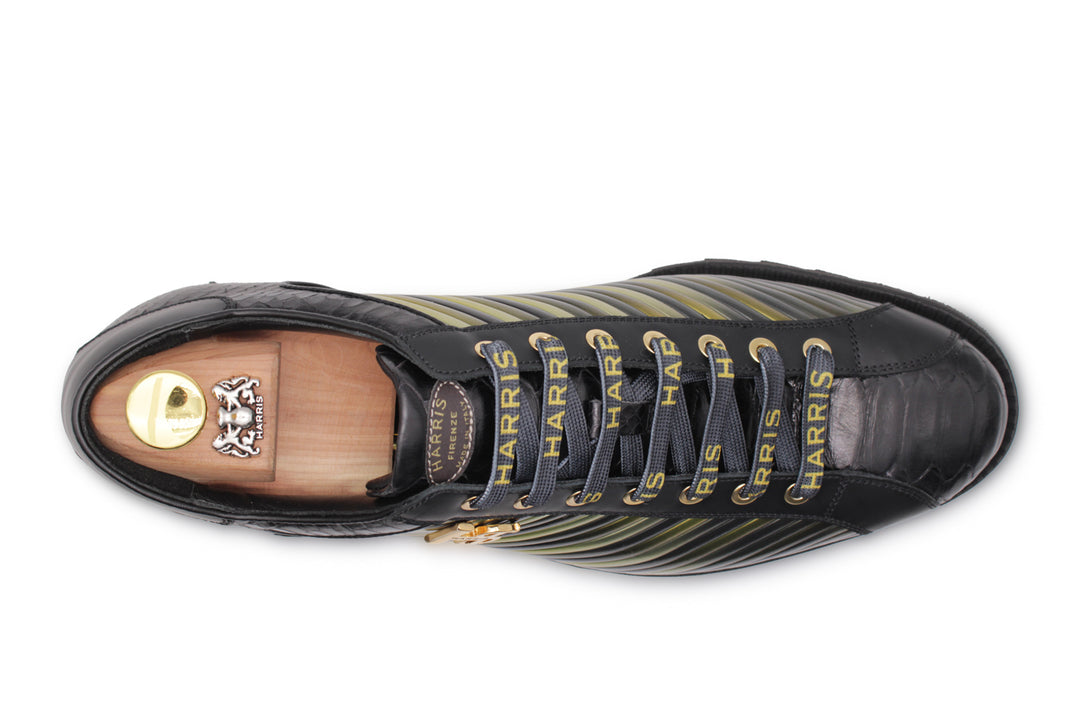 Sneakers en cuir précieux et multicolore "en édition limitée"