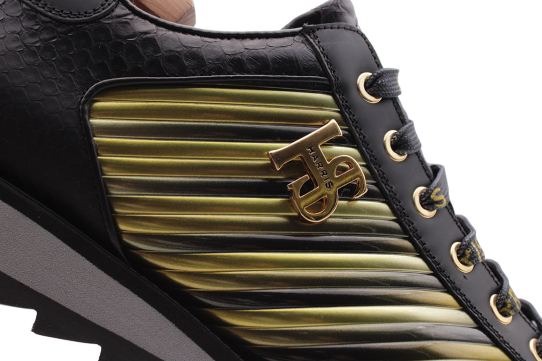 Sneakers en cuir précieux et multicolore "en édition limitée"
