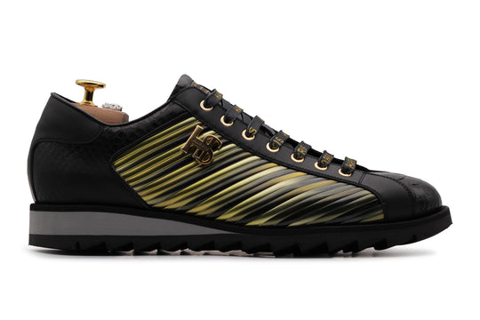 Sneakers en cuir précieux et multicolore "en édition limitée"