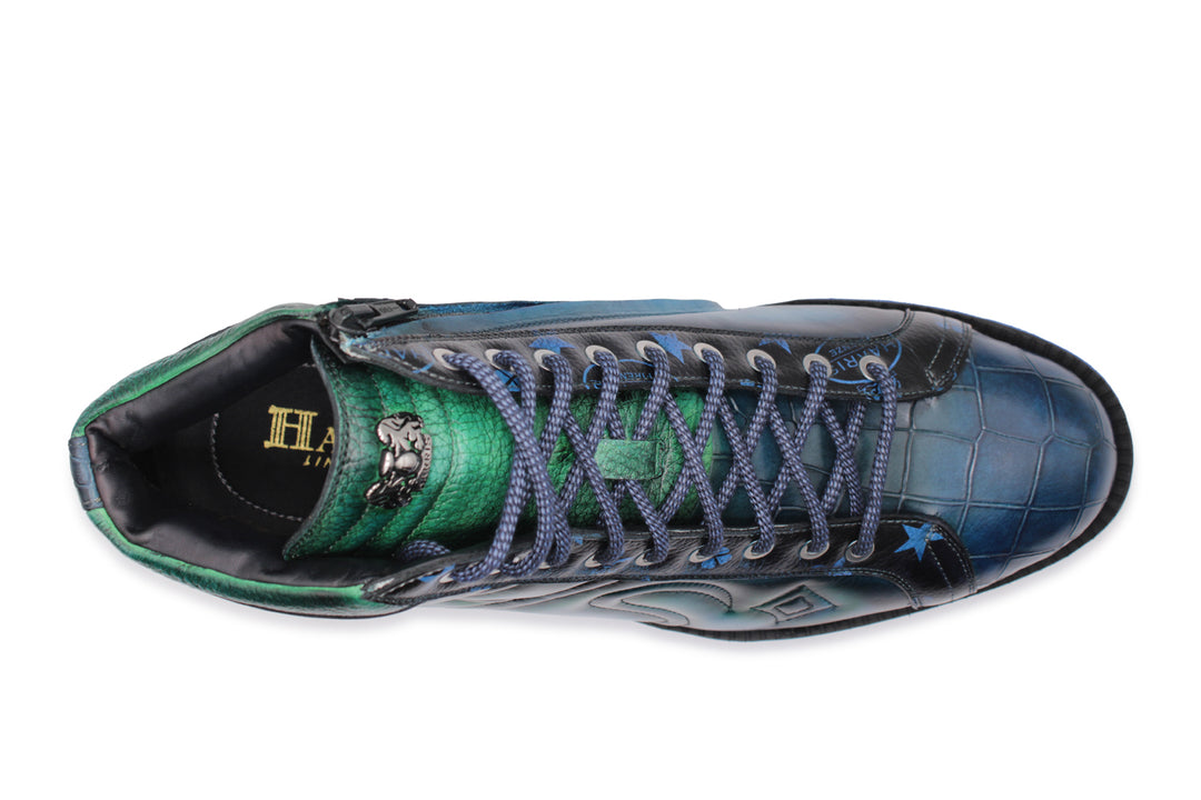 Polacchino in pelle dipinti a mano