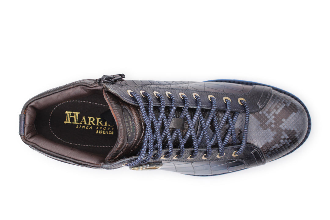 Polacchini in pelle effetto coccodrillo