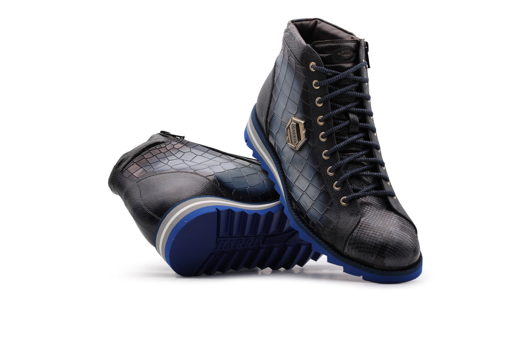 Polacchini in pelle effetto coccodrillo