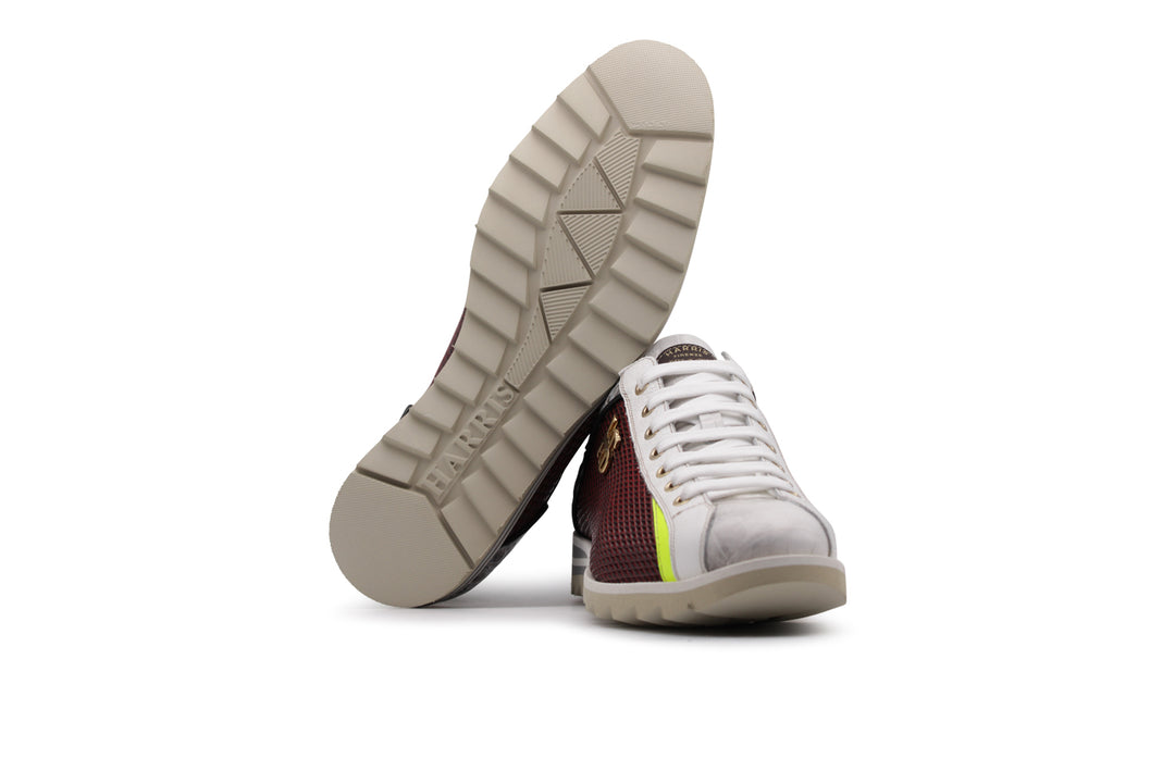 Traforato Effect Leather Sneakers et Crocodile Printing