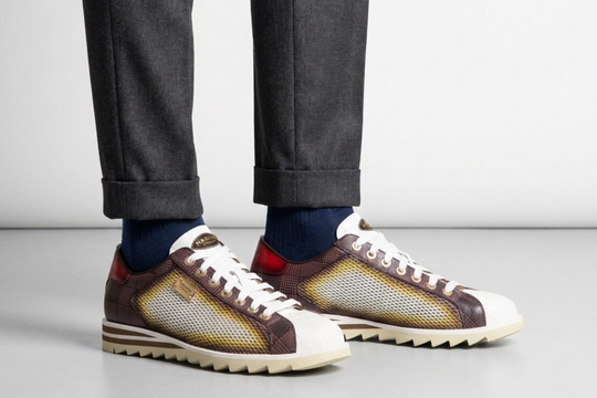 Baskets effet crocodile et perforées