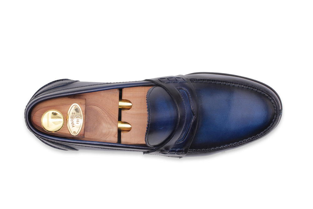 Shaded Calf Leather Loafers