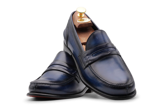 Shaded Calf Leather Loafers