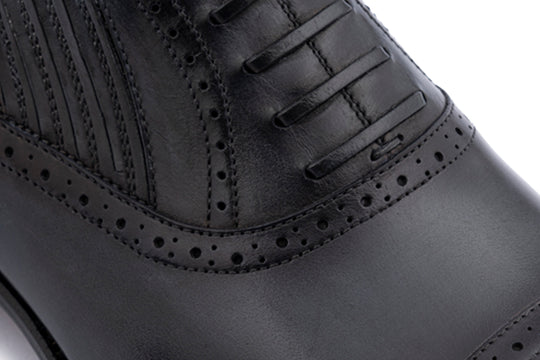 Slip-On Francesina with Brogue Decorations and Hand-Shaded Finish