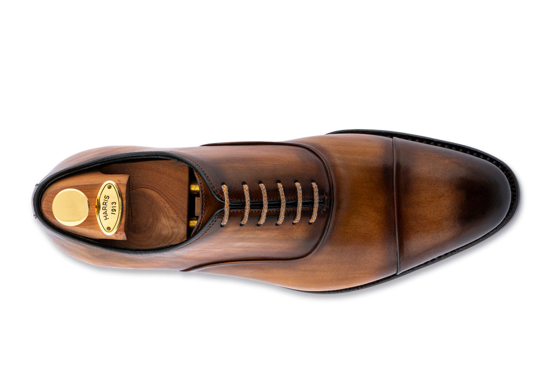 Richelieus en cuir peints à la main