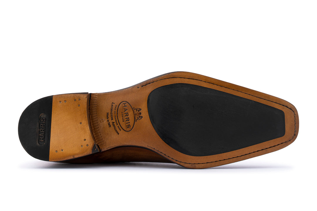 Richelieus en cuir peints à la main