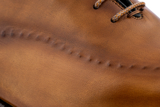 Richelieus en cuir peints à la main