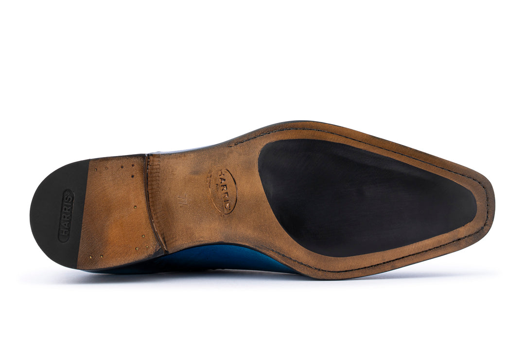 Richelieus en cuir peints à la main