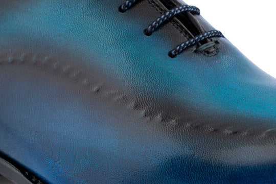 Richelieus en cuir peints à la main