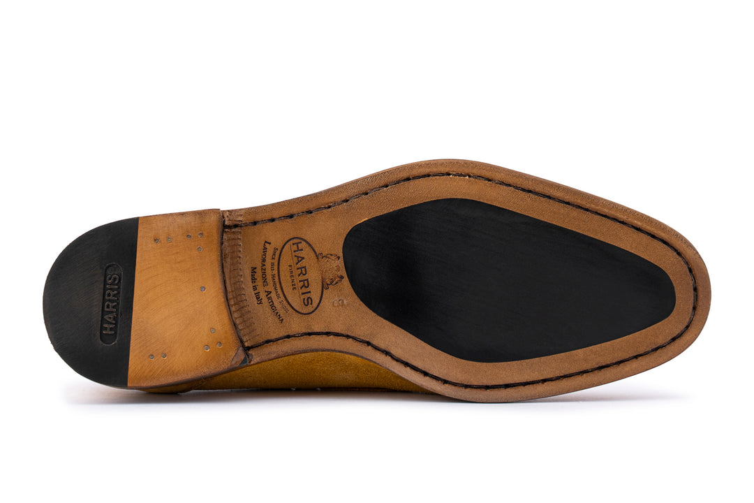 Mocassino in suede con pon pon