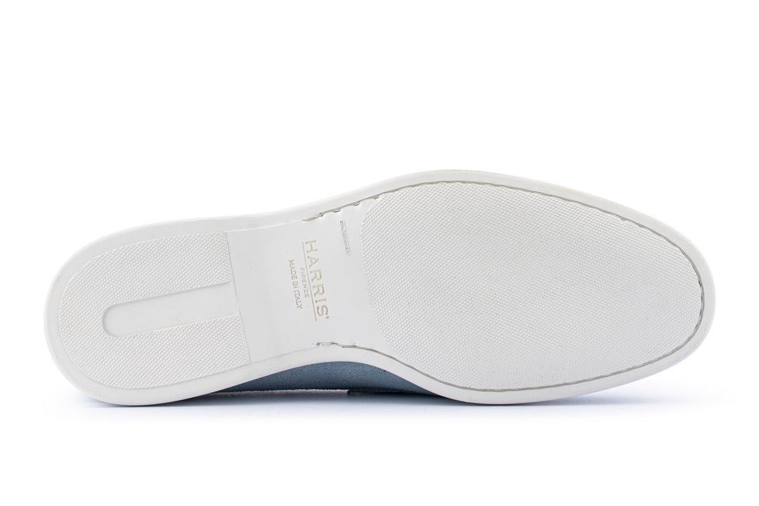 Mocassino in suede e suola in gomma