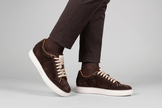 Baskets en daim London – Testa di Moro