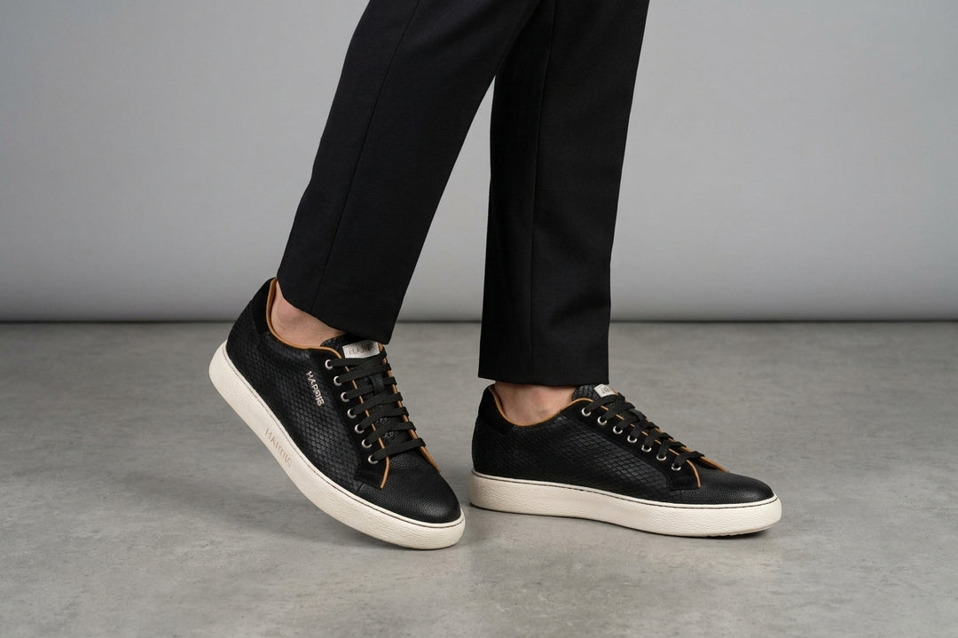Oxford-Sneaker – Schwarz