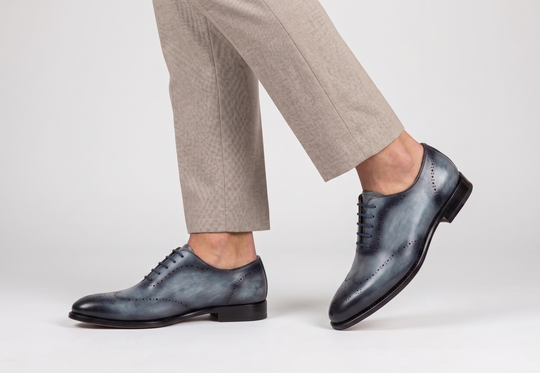 Hand-painted oxfords with brogue details