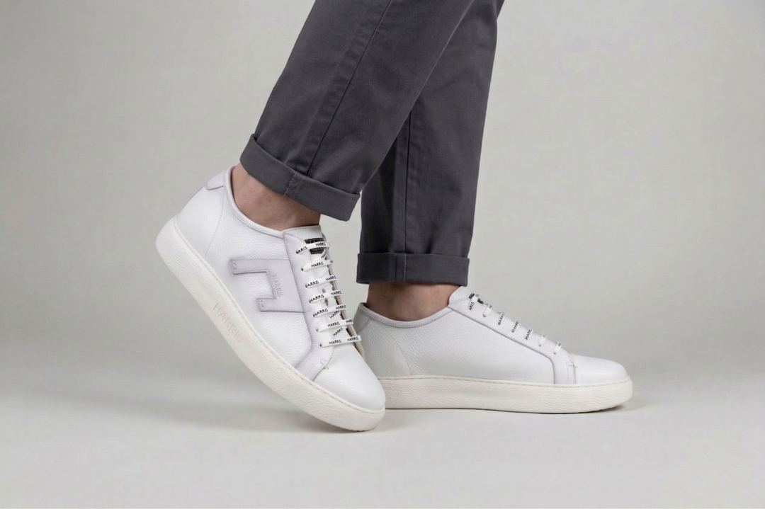 Sneaker in pelle effetto alce