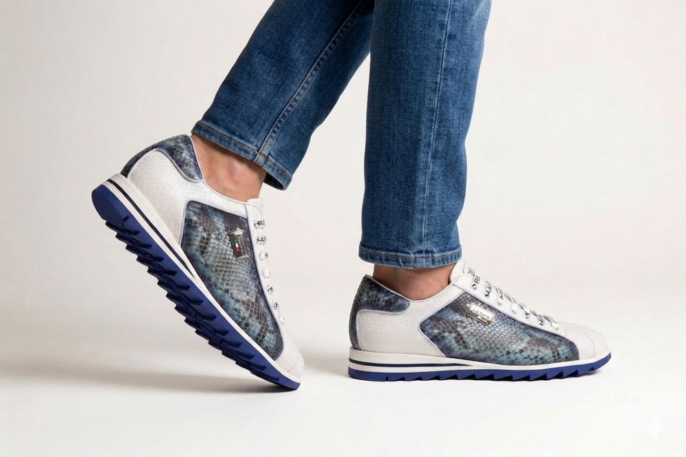 Sneakers aus Pythonleder