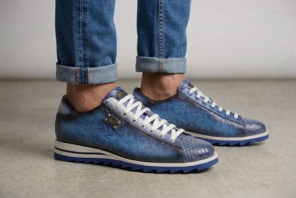 Deportivas estampadas de piel y pitón