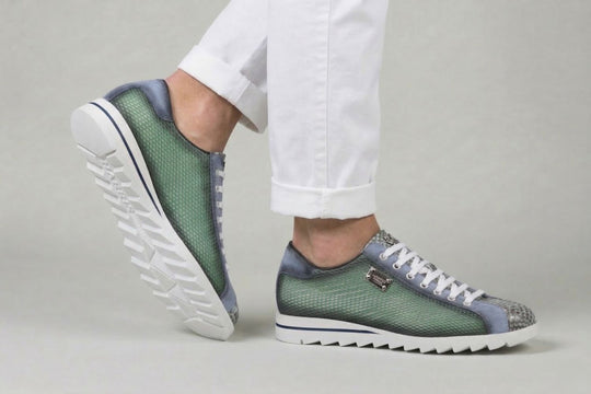 Deportivas estampadas de piel y pitón