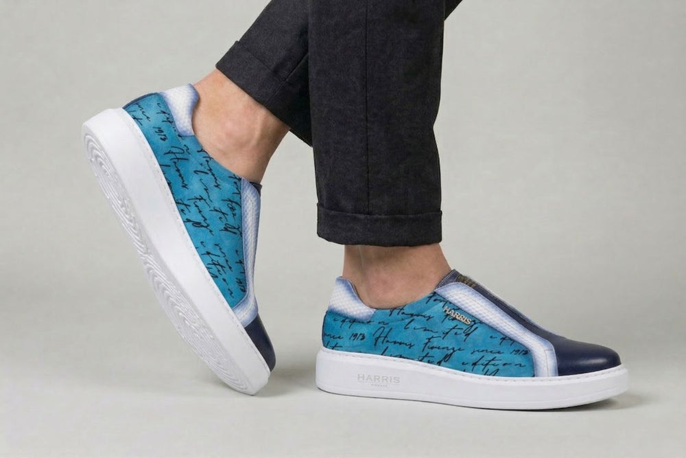 Zapatillas deportivas sin cordones Writer de piel y ante