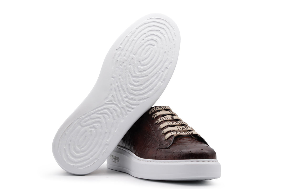 Ostrich leather sneakers