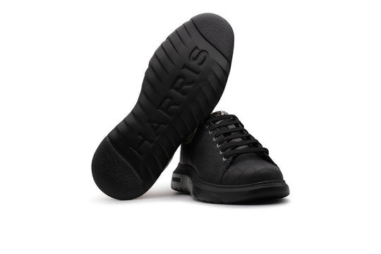 Crocodile effect printed sneakers