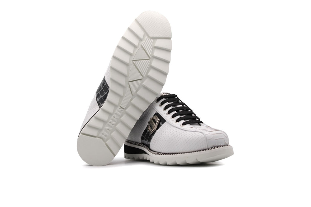 Sneakers in pelle pregiata