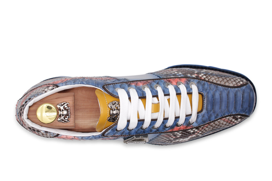 Sneakers in pelle pregiata