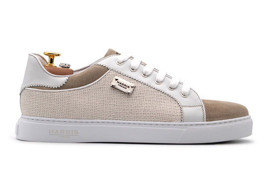 Sneakers in tela e camoscio