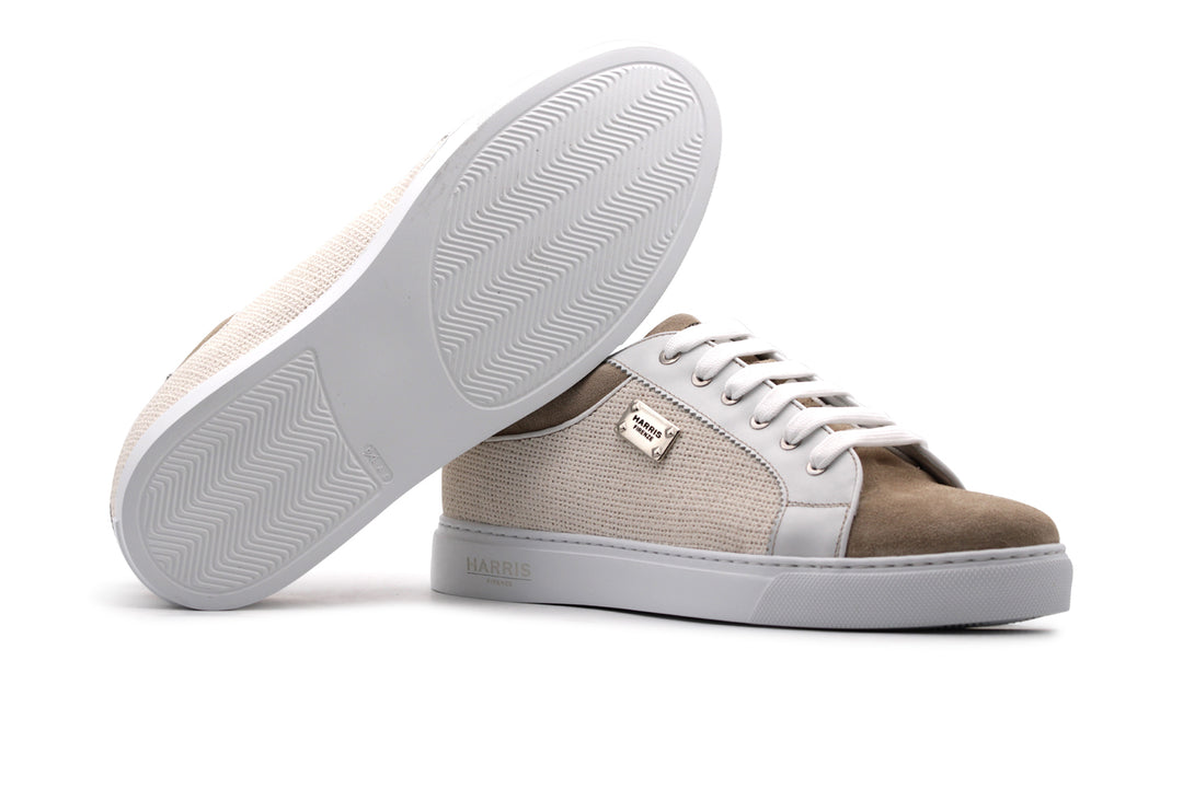 Sneakers in tela e camoscio