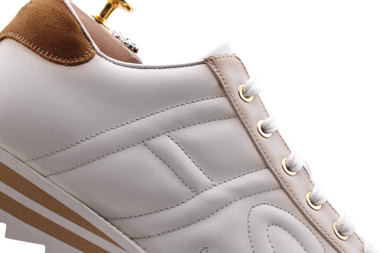 Sneakers in pelle con dettagli sfumati