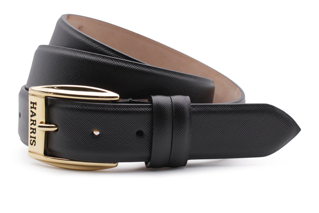 Saffiano leather belt