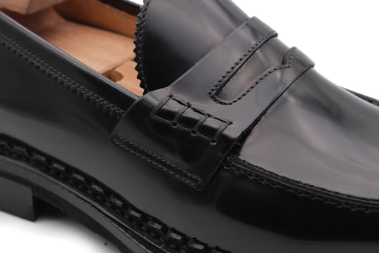 Brushed leather moccasin