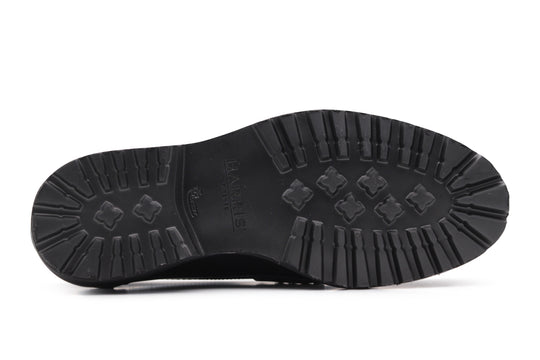 Brushed leather moccasin