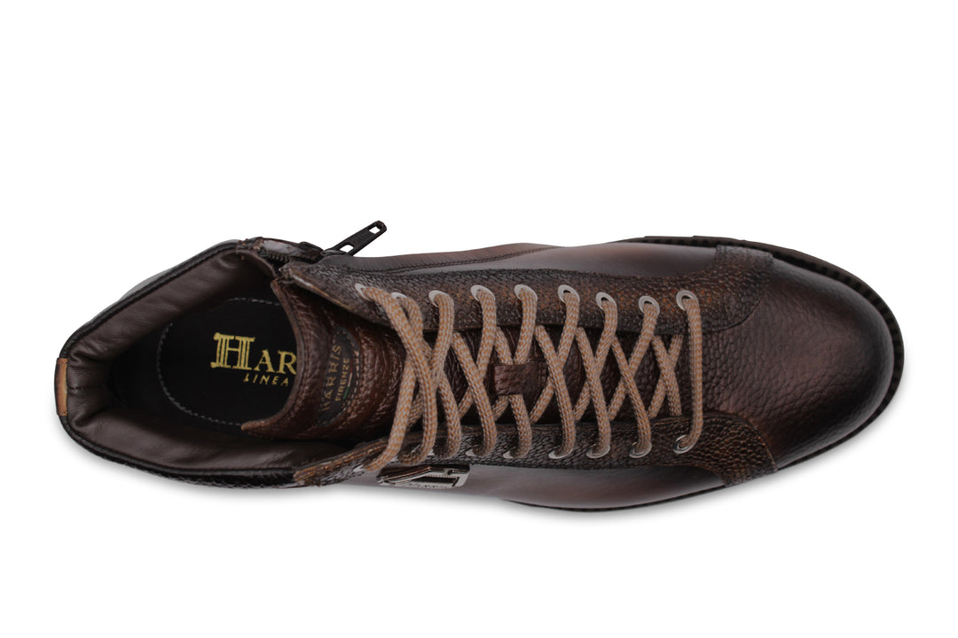 Botín de piel pintado a mano