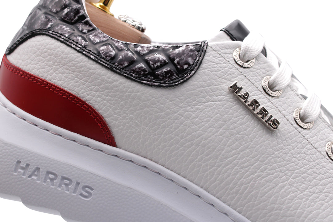 Printed leather sneakers