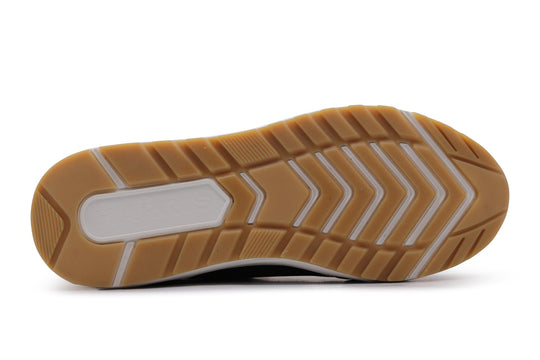 Leather and suede sneakers