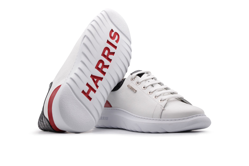 Bedruckte Ledersneaker