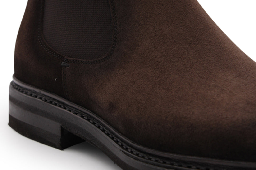 Wildlederstiefelette Testa di Moro mit Gummizug