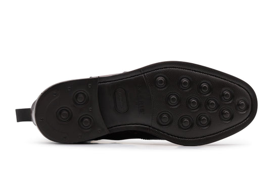 Polacchino con elastico e dettagli Brogue dipinto a mano