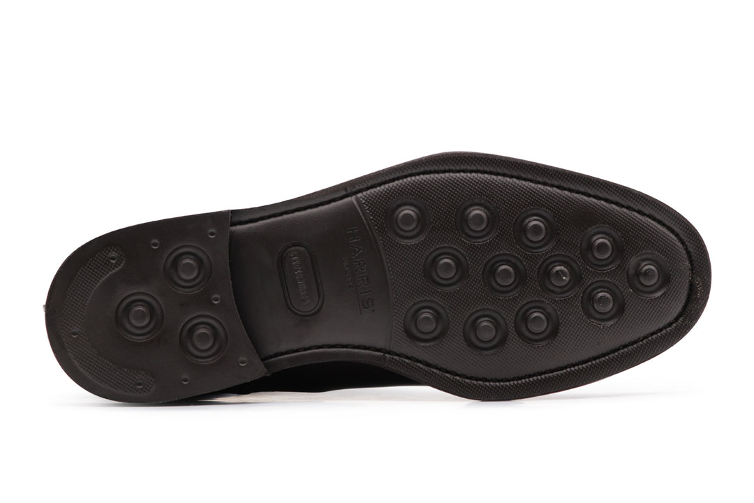 Polacchino liscio con elastico e suola in gomma