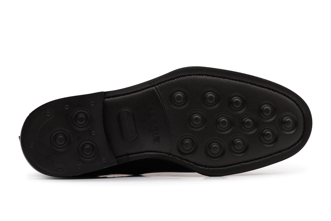 Polacchino liscio con elastico e suola in gomma