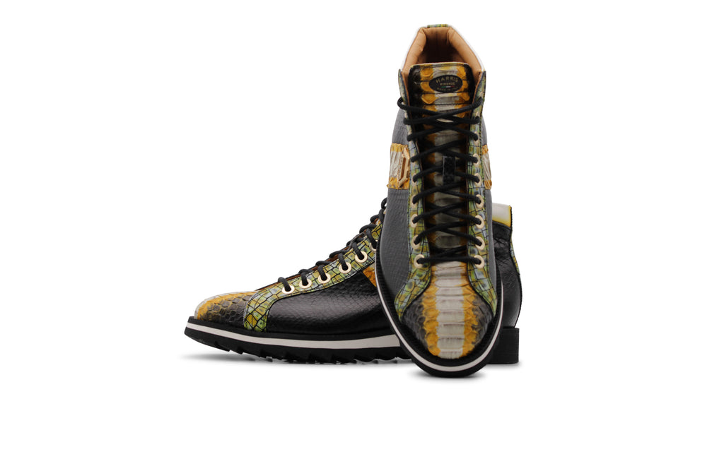 Limited Edition Yellow python ankle boot