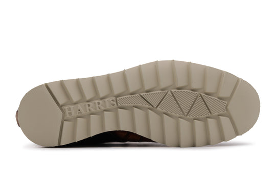 Crocodile effect leather ankle boot