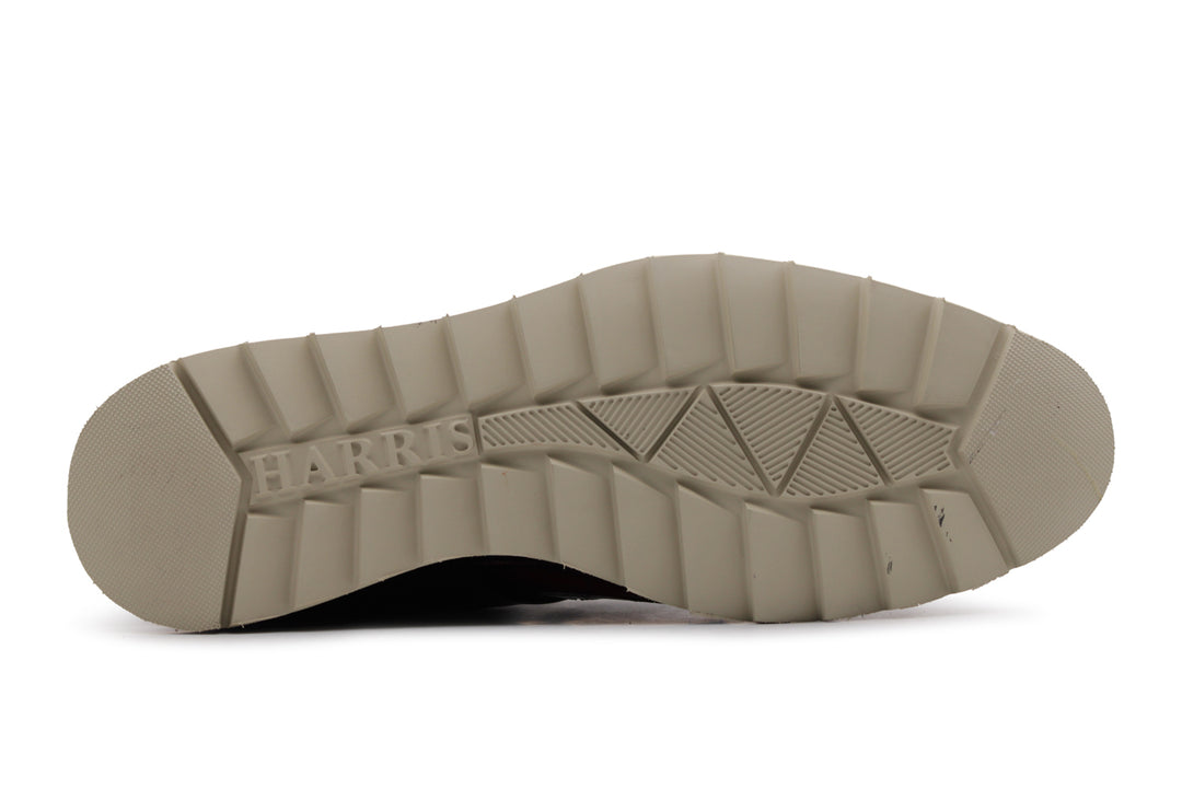 Crocodile effect leather ankle boot